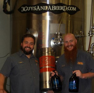 Matt and Johnny, Hard At Work in the Brewery.