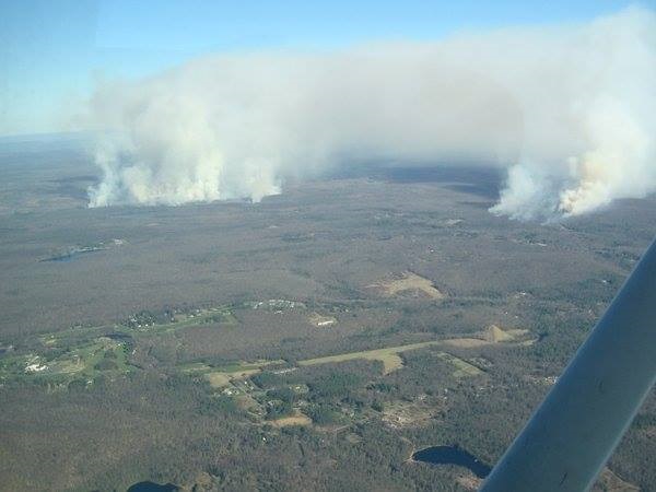 DCNR Air Recon shot of fires