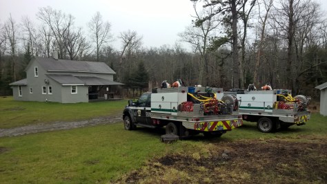 Engines at the Wiggle Inn camp.